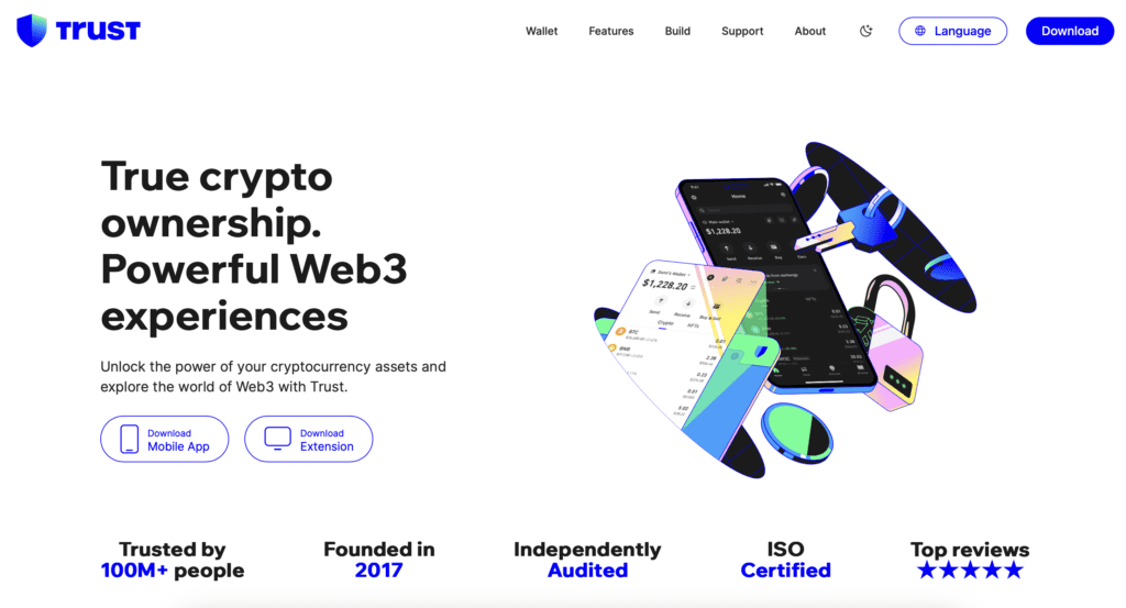 Trust wallet recenze – hlavní stránka