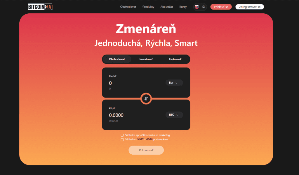 Bitcoinmat.sk, bankomaty