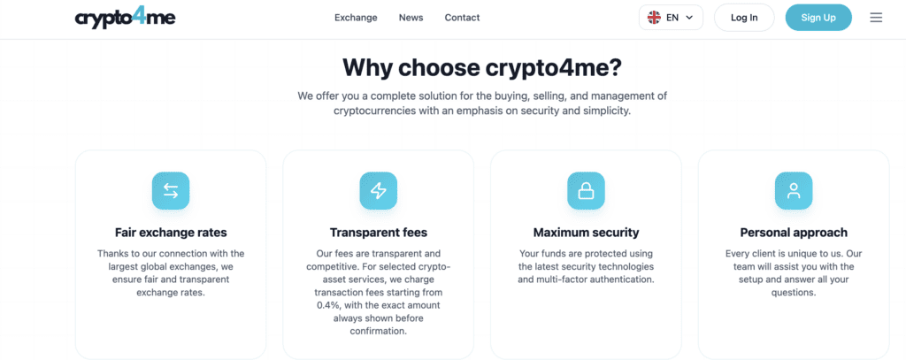 crypto4me screenshot from website
