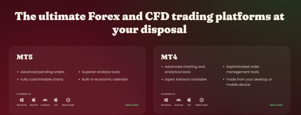 TICKMILL 
Screenshot z webu tickmill.com