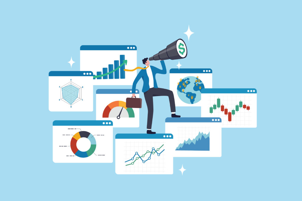Investing data analysis to search for profit opportunity financial chart and graph information graph indicator for stock market trader statistic concept businessman investor on financial chart - Crypto-Globe.com miliardář, miliardáři