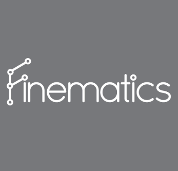 Logo reading 'Cinematics' with a circuit-inspired letter C on a gray background.